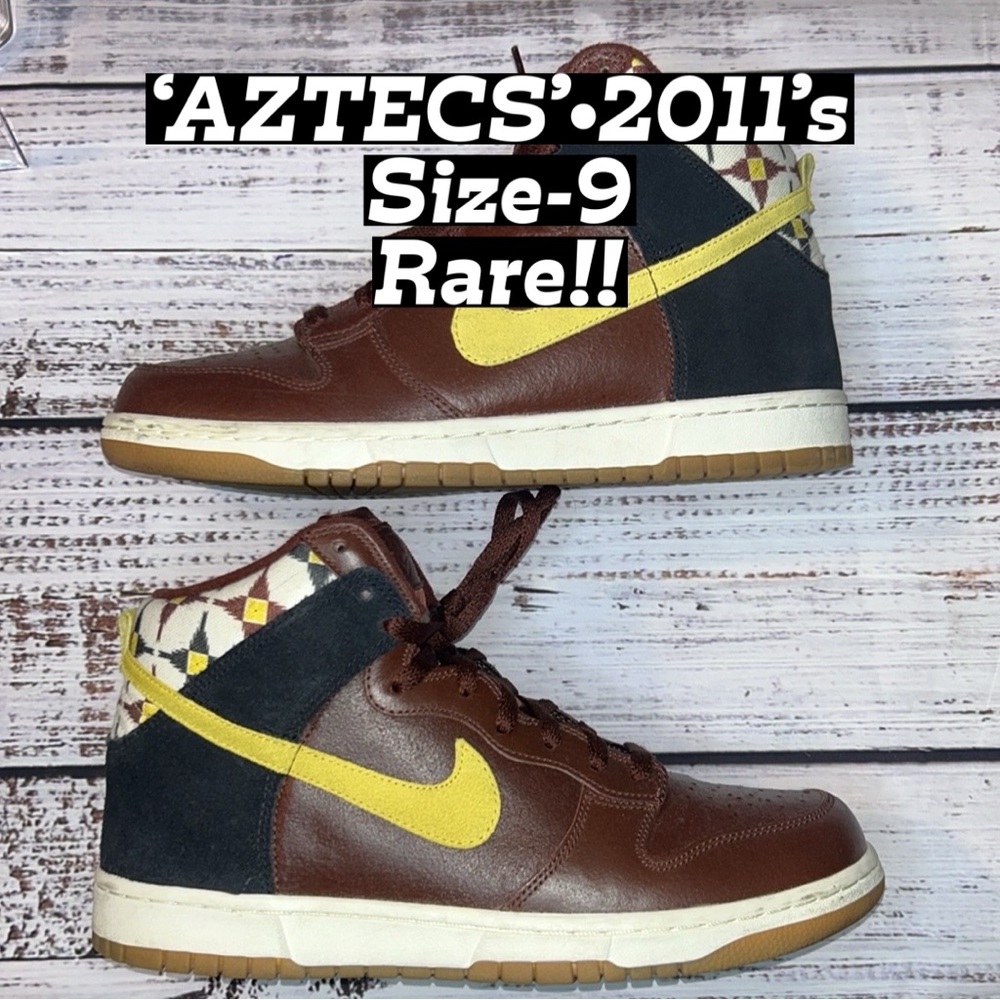 Nike Dunk High- Aztecs - Sz.9- Replacement Box-Like New. Vintage. Rare